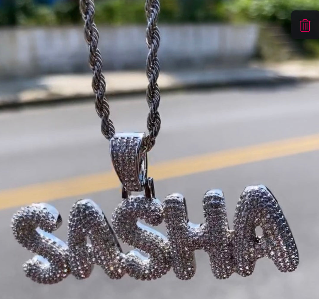 Bubble hot sale name chain